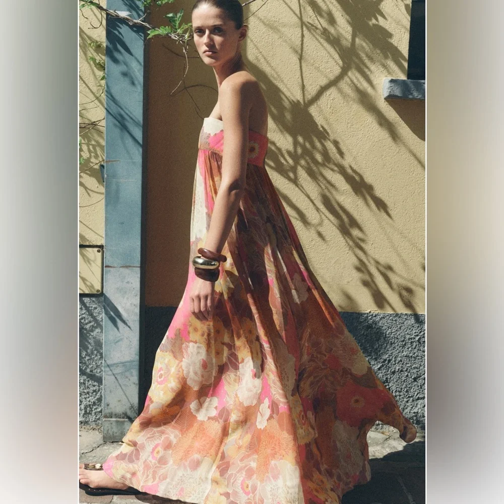 Zara ZW COLLECTION FLORAL PRINT DRESS_11